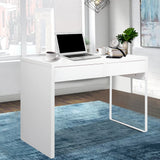 Artiss Computer Desk Drawer White - Close-Up Angle