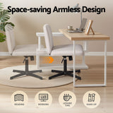 Artiss Office Desk & Chair Set 140cm Computer Desk with Rotatable Bookshelf & Criss Cross Office Chair Armless Swivel Chair, Home Office Study Workstation Furniture - Close-Up Angle