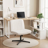 Artiss Office Desk & Chair Set 140cm Computer Desk with Rotatable Bookshelf & Criss Cross Office Chair Armless Swivel Chair, Home Office Study Workstation Furniture - Extra Image