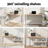 Artiss Computer Desk Bookshelf 140CM - Top-Down View