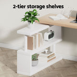 Artiss Computer Desk Bookshelf 140CM - 45-Degree Angle