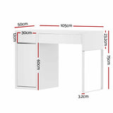 Artiss Computer Desk Drawer Cabinet White - Front View