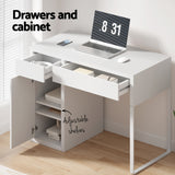 Artiss Computer Desk Drawer Cabinet White - 45-Degree Angle
