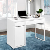 Artiss Computer Desk Drawer Cabinet White - Close-Up Angle