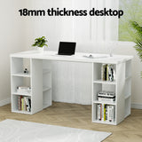 Artiss Computer Desk Bookshelf White 150CM - 45-Degree Angle