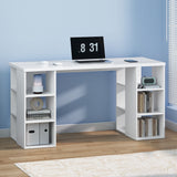 Artiss Computer Desk Bookshelf White 150CM - Low Angle