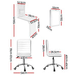 Artiss Computer Desk Office Chair Set PU Leather Wall Mount Foldable Table White, Foldable
