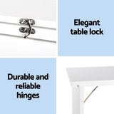 Artiss Computer Desk Bookshelf Wall Mount White - Rear View