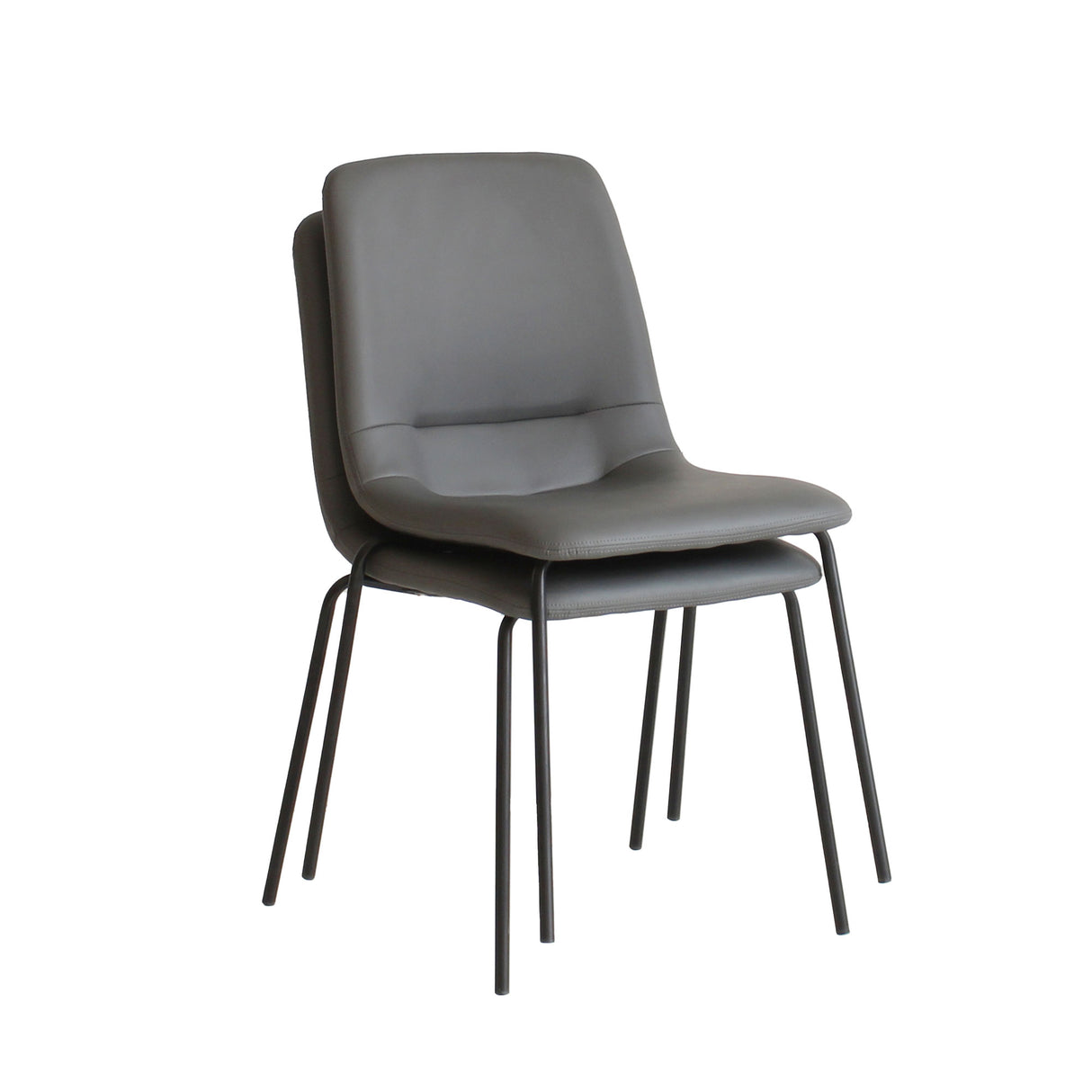 Levede Stackable Dining Chairs Kitchen Grey-2006733271748186112