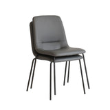 Levede Stackable Dining Chairs Kitchen Grey - Low Angle
