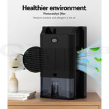 Devanti 2-in-1 Dehumidifier and Air Purifier - 2L Capacity, Black - 45-Degree Angle