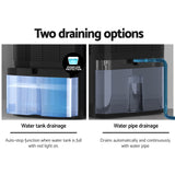 Devanti 2-in-1 Dehumidifier and Air Purifier - 2L Capacity, Black - Rear View
