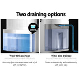 Devanti Dehumidifier 2L Air Purifier White - Rear View