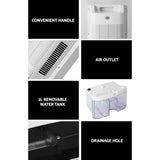 Devanti Dehumidifier 2L Air Purifier White - Close-Up Angle