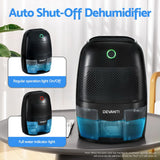 Devanti Dehumidifier 600ML Air Purifier Black - Top-Down View