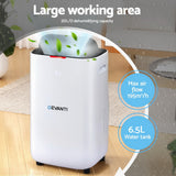 Devanti Dehumidifier 20L Air Purifier White - Top-Down View