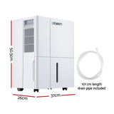 Devanti 30L/Day Dehumidifier Home Air Dryer Mould Moisture 4.7L Tank - Front View