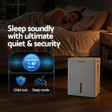 Devanti 30L/Day Dehumidifier Home Air Dryer Mould Moisture 4.7L Tank - Low Angle