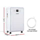Devanti 50L/Day Dehumidifier Home Air Dryer Mould Moisture 8.5L Tank - Front View