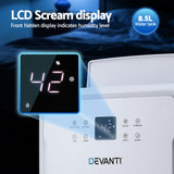 Devanti 50L/Day Dehumidifier Home Air Dryer Mould Moisture 8.5L Tank - 45-Degree Angle