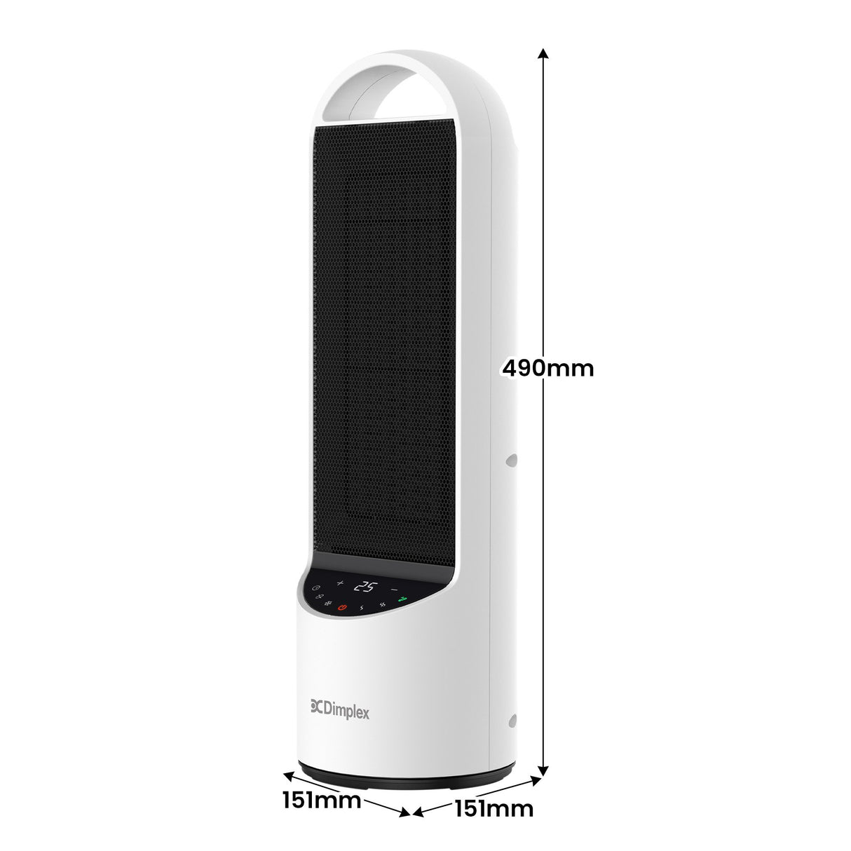 Dimplex 2kW Personal DC Digital Ceramic Heater in Black and White