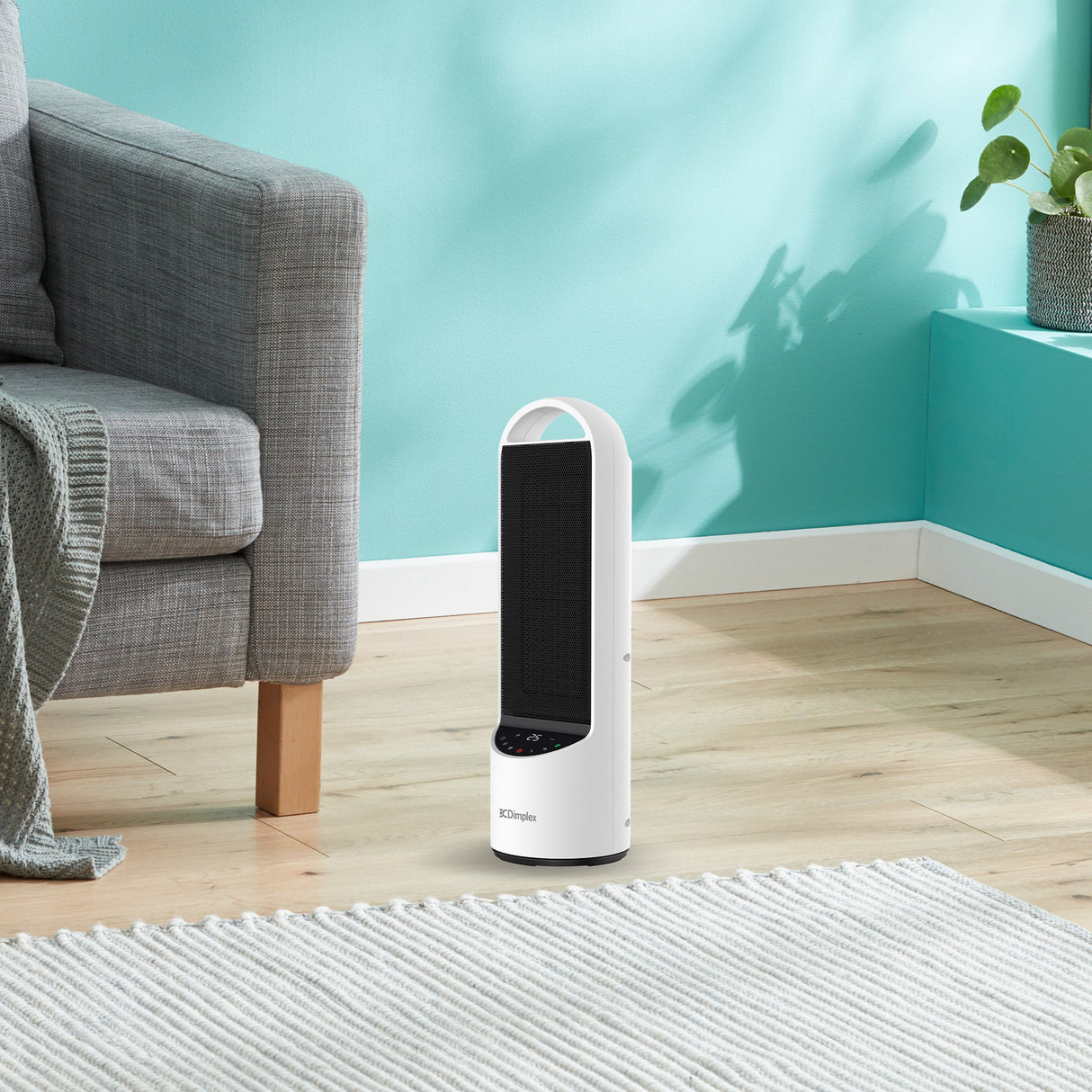 Dimplex 2kW Personal DC Digital Ceramic Heater in Black and White