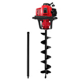 Giantz Post Hole Digger 200mm Petrol Drill Extension Auger Bits - Top-Down View