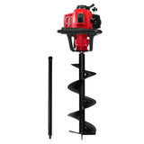 Giantz Post Hole Digger 300mm Petrol Drill Extension Auger Bits - Top-Down View