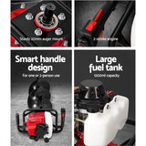 Giantz Post Hole Digger 300mm Petrol Drill Extension Auger Bits - Close-Up Angle