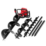 Giantz Post Hole Digger Petrol Motor Drill Extension Auger Bits Kits - Front View