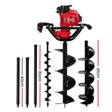 Giantz Post Hole Digger Petrol Motor Drill Extension Auger Bits Kits - Side View