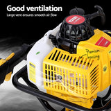 Giantz 82CC Post Hole Digger 200mm Petrol Drill Auger Extension Bits - 45-Degree Angle