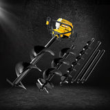Giantz Post Hole Digger Petrol Motor Drill Extension Auger Bits Kits - Close-Up Angle