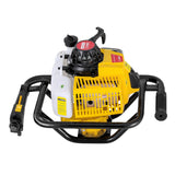 Giantz 82CC Post Hole Digger Motor Only Petrol Engine Yellow - Side View