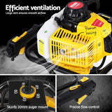 Giantz Post Hole Digger Motor Only Petrol Engine Yellow - 45-Degree Angle