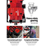 Giantz 92CC Post Hole Digger Motor Only Petrol Engine Red - Top-Down View