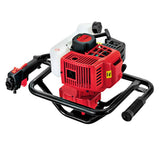 Giantz Post Hole Digger Motor Only Petrol Engine Red - Close-Up Angle