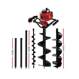 Giantz Post Hole Diggers Petrol Digger Extension Auger Bits - Front View