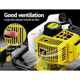 Giantz Post Hole Digger Motor Only Petrol Engine Yellow - Top-Down View
