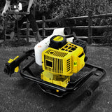 Giantz Post Hole Digger Motor Only Petrol Engine Yellow - Close-Up Angle