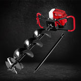 Giantz Post Hole Digger 200mm Petrol Drill Extension Auger Bits - Close-Up Angle