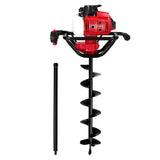 Giantz 80CC Post Hole Digger 200mm Petrol Drill Extension Auger Bits - Side View