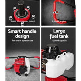 Giantz Petrol Post Hole Digger Motor Only Engine Red - Rear View