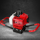 Giantz Petrol Post Hole Digger Motor Only Engine Red - Close-Up Angle