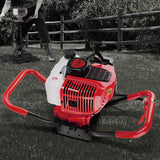 Giantz Post Hole Digger Motor Only Petrol Engine Red - Close-Up Angle