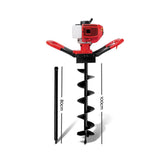 Giantz Post Hole Digger 200mm Petrol Drill Extension Bits Auger