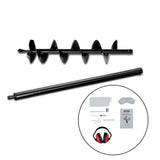 Giantz Post Hole Digger 200mm Petrol Drill Extension Bits Auger - Close-Up Angle