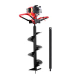 Giantz 65CC Post Hole Digger 300mm Petrol Drill Auger Extension Bits - Side View