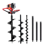 Giantz Post Hole Digger Petrol Motor Drill Extension Auger Bits Kits - Side View