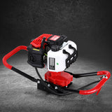 Giantz 65CC Post Hole Digger Motor Only Petrol Engine Red - Close-Up Angle